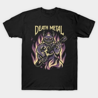 Death Metal Satanic Baphomet Cat T-Shirt